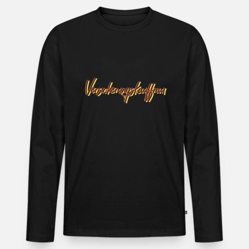 Markler Abschluss-Geschenk Versicherungskauffrau - Männer Premium Bio Langarmshirt - Schwarz