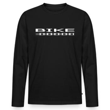 Bike - Men's Premium Organic Long Sleeve Shirt - black - Front - Nico (187cm)