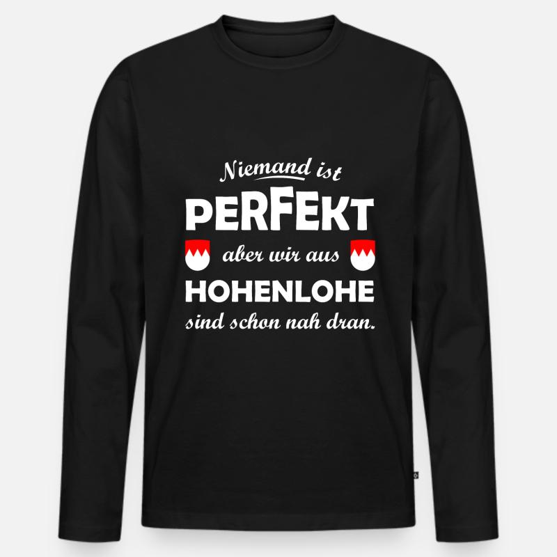 Die Hohenloher - Männer Premium Bio Langarmshirt - Schwarz