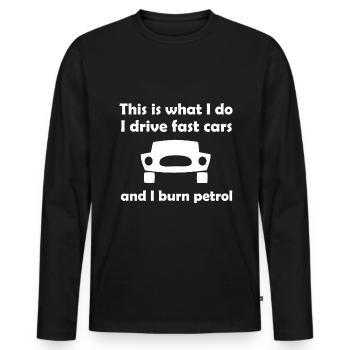 The Car Driver Friends - Men's Premium Organic Long Sleeve Shirt - black - Front - Nico (187cm)
