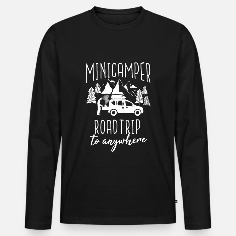 Minicamper Sprüche Camping-Camper Microcamper - Männer Premium Bio Langarmshirt - Schwarz