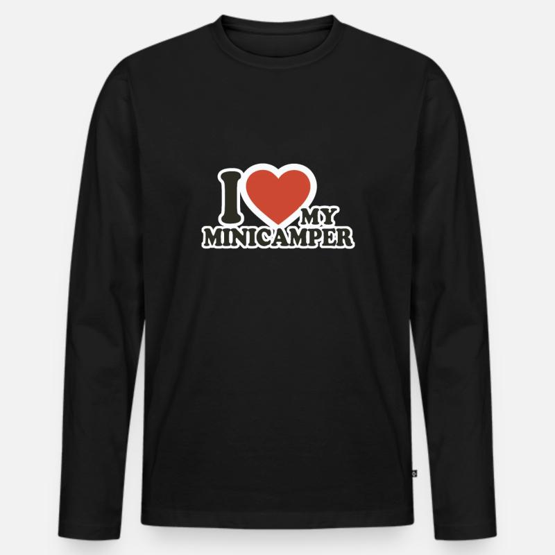 Minicamper Love Camping-Camper Microcamper - Männer Premium Bio Langarmshirt - Schwarz