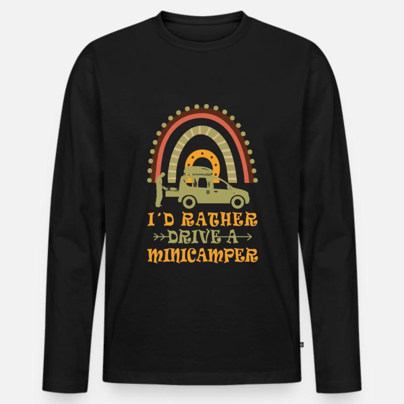 Minicamper Hobby Camping-Camper Microcamper - Männer Premium Bio Langarmshirt - Schwarz
