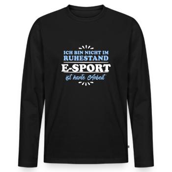 Retirement Retiree Retiree Esports - Men's Premium Organic Long Sleeve Shirt - black - Front - Nico (187cm)