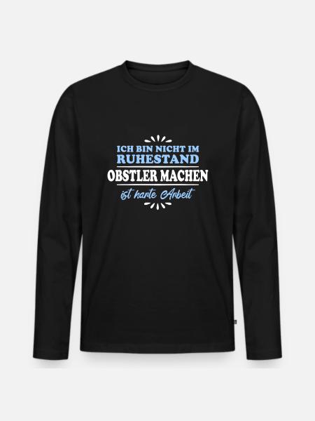 Pensionné Retraité Obstler - T-shirt manches longues Premium bio Homme - noir