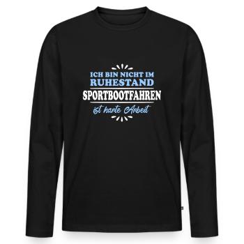 Retirement Pensioner Pensioner Recreational boater - Men's Premium Organic Long Sleeve Shirt - black - Front - Nico (187cm)