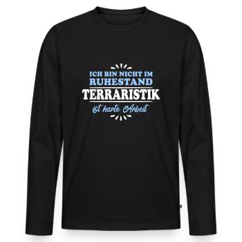 Retirement Pensioner Pensioner Terrarium - Men's Premium Organic Long Sleeve Shirt - black - Front - Nico (187cm)