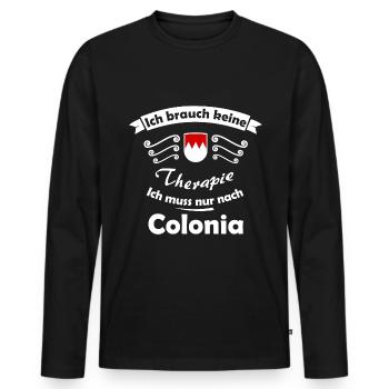 Heimweh nach Köln - Männer Premium Bio Langarmshirt - Schwarz - Vorne - Nico (187cm)
