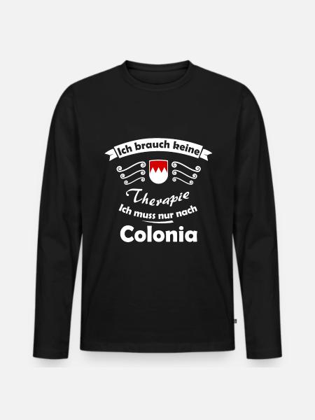 Homesickness for Cologne - Men's Premium Organic Long Sleeve Shirt - black