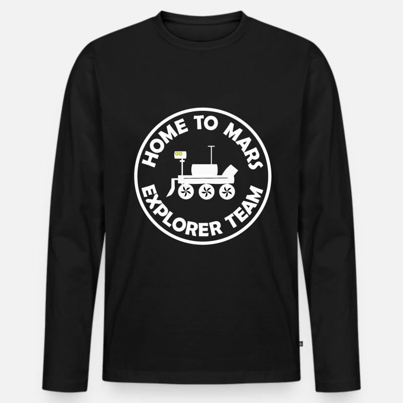 Das Entdecker Team - Männer Premium Bio Langarmshirt - Schwarz