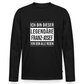 Je suis ce maillot légendaire pour Franz-Josef - T-shirt manches longues Premium bio Homme - noir - Devant - Nico (187cm)