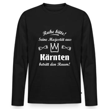 Kingdom of Carinthia - Men's Premium Organic Long Sleeve Shirt - black - Front - Nico (187cm)