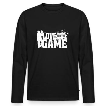 Airsoft Ball Gamer Airsoft Balls Game Accessories - Men's Premium Organic Long Sleeve Shirt - black - Front - Nico (187cm)