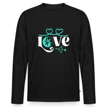 Judoka Taekwondo Karate Aikido Ju-Jutsu - Männer Premium Bio Langarmshirt - Schwarz - Vorne - Nico (187cm)