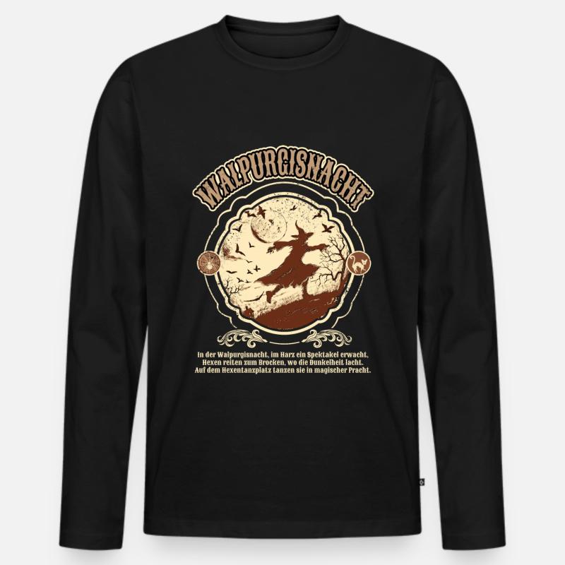 Gothic Hexen Geschenkidee okkulter - Männer Premium Bio Langarmshirt - Schwarz