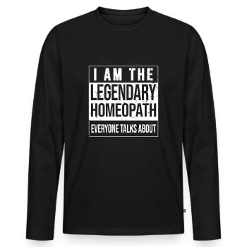 Legendary Homeopathic Herbal Naturopaths - Men's Premium Organic Long Sleeve Shirt - black - Front - Nico (187cm)