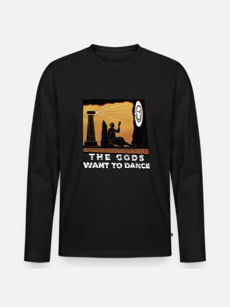 Hardcore Rave Music Raver EDM DJ House Music - Maglia a manica lunga ecologica premium da uomo - nero