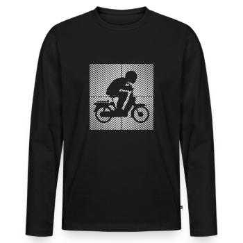 Moped moped scooter moped moped driver tshirt moped - Men's Premium Organic Long Sleeve Shirt - black - Front - Nico (187cm)