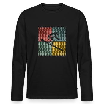 Ski Ski Remontées mécaniques Ski Ski Ski Skis - T-shirt manches longues Premium bio Homme - noir - Devant - Nico (187cm)
