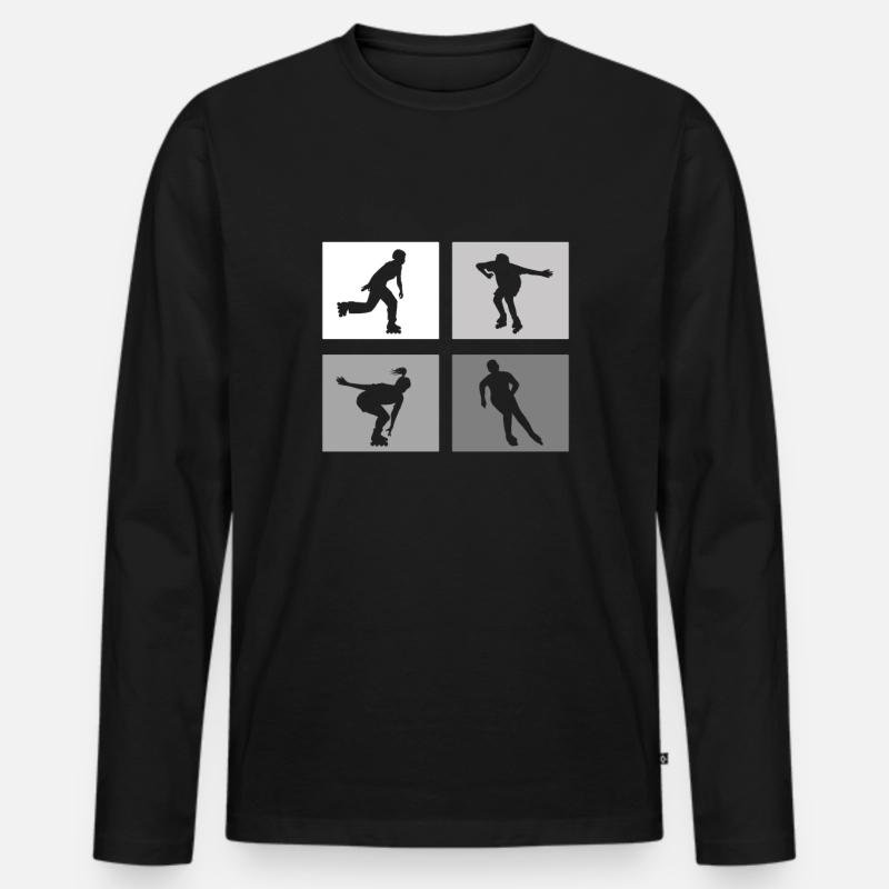 Inline-Skating Rollerskates Inline-Skater - Men's Premium Organic Long Sleeve Shirt - black