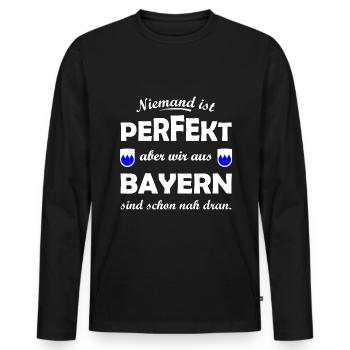 Parfait du sud - T-shirt manches longues Premium bio Homme - noir - Devant - Nico (187cm)