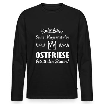 The East Frisians in the north - Men's Premium Organic Long Sleeve Shirt - black - Front - Nico (187cm)