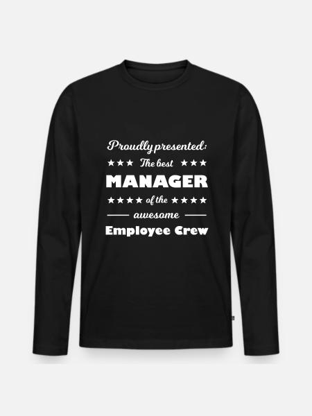 Le patron dans l’équipe - T-shirt manches longues Premium bio Homme - noir