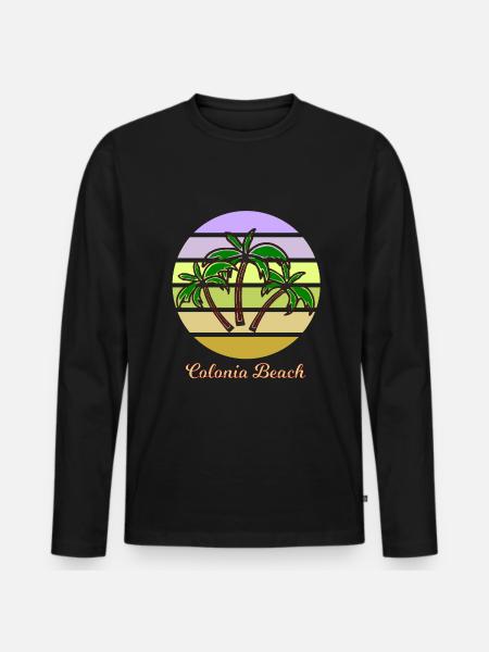 The beach of Cologne - Men's Premium Organic Long Sleeve Shirt - black