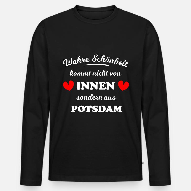 Das schöne Potsdam - Männer Premium Bio Langarmshirt - Schwarz