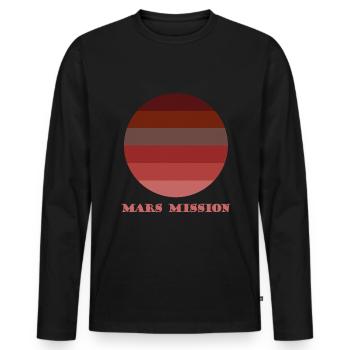 The mission to the planet Mars - Men's Premium Organic Long Sleeve Shirt - black - Front - Nico (187cm)
