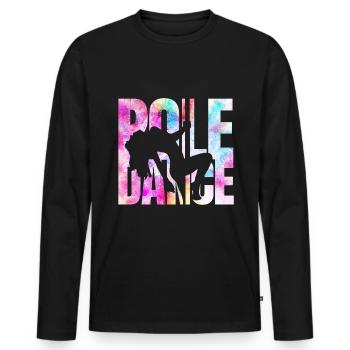 Poledance Tanzen - Männer Premium Bio Langarmshirt - Schwarz - Vorne - Nico (187cm)