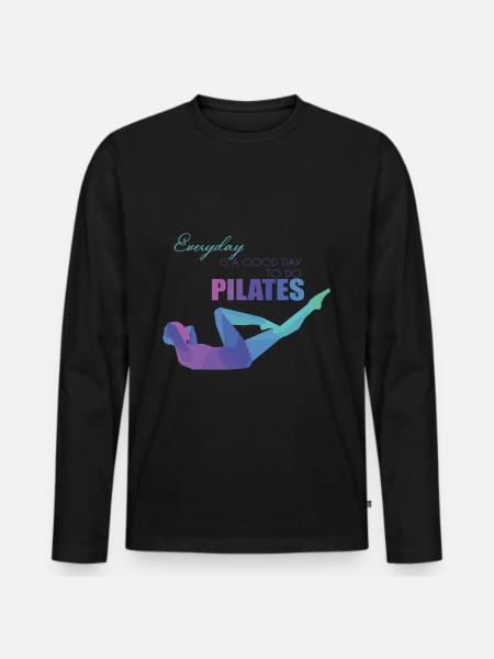 Pilates - T-shirt manches longues Premium bio Homme - noir