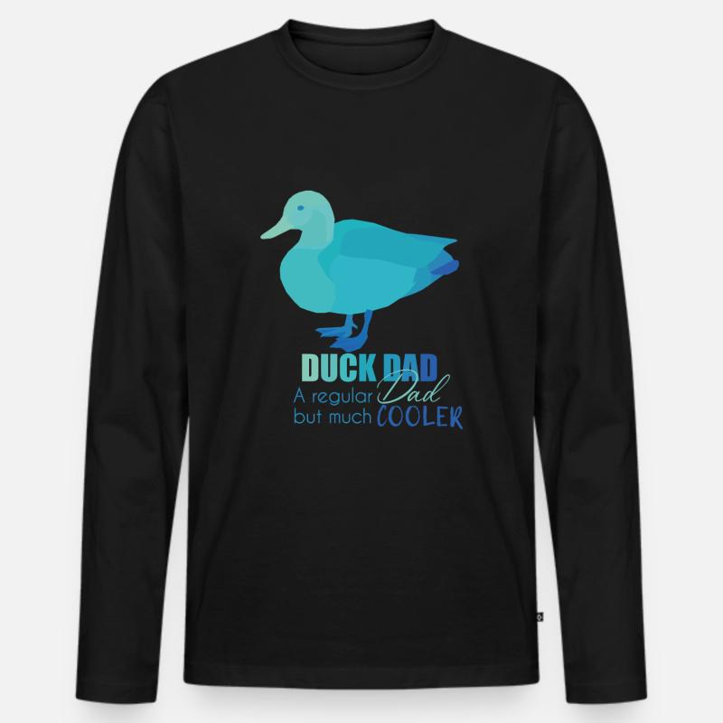 Ente - Männer Premium Bio Langarmshirt - Schwarz