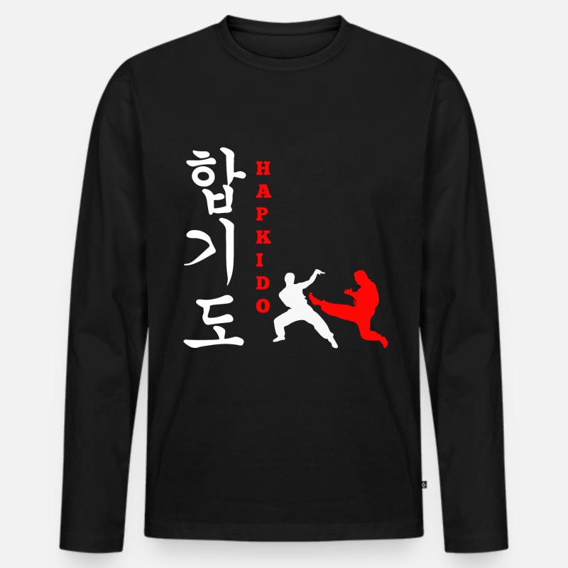 Hapkido-Kampfkunst-Geschenk - Männer Premium Bio Langarmshirt - Schwarz