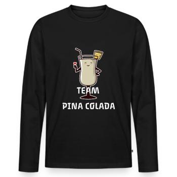Pina Colada Funny Team Cocktail de boissons drôle - T-shirt manches longues Premium bio Homme - noir - Devant - Nico (187cm)