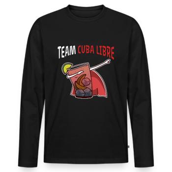 Cocktail Team Cuba Libre Longdrink Gruppe - Männer Premium Bio Langarmshirt - Schwarz - Vorne - Nico (187cm)