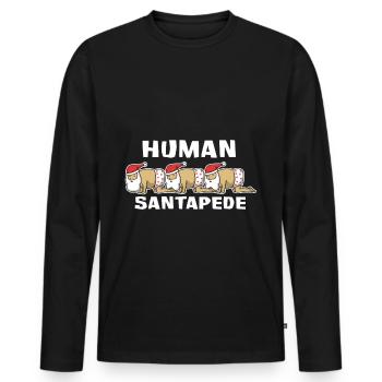 Santa Claus Human Santapede - Men's Premium Organic Long Sleeve Shirt - black - Front - Nico (187cm)