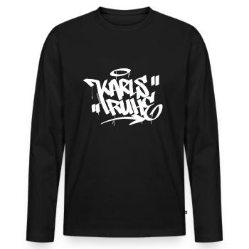 Chemise Karlsruhe Graffiti - T-shirt manches longues Premium bio Homme - noir - Devant - Nico (187cm)