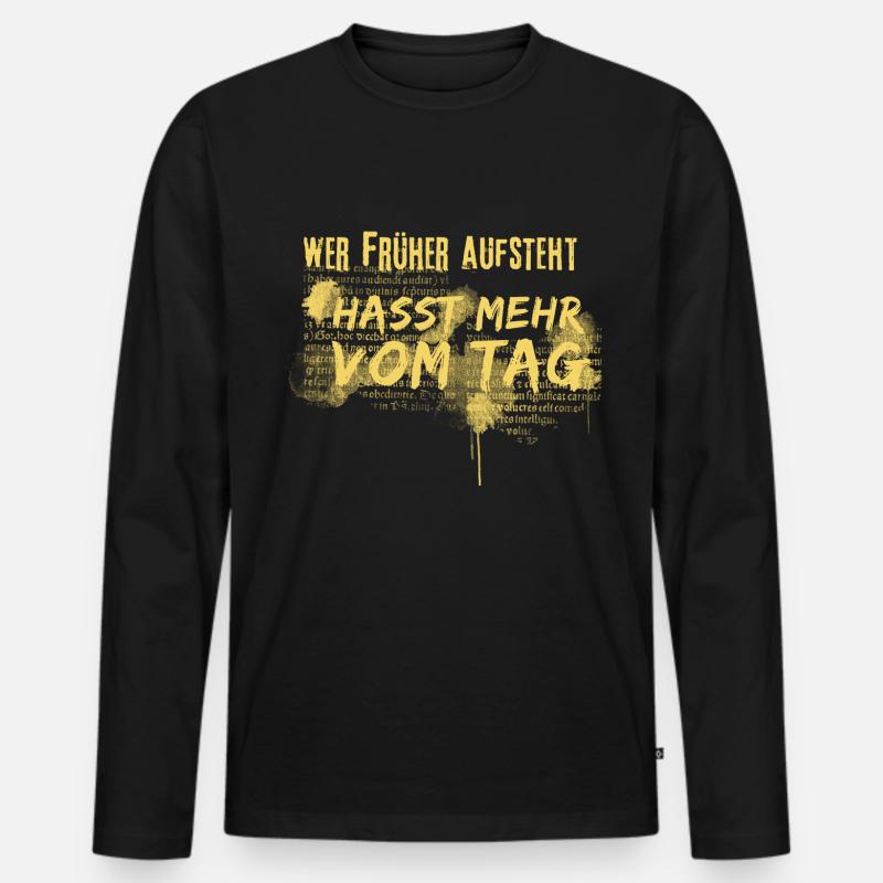Misanthrop - Männer Premium Bio Langarmshirt - Schwarz