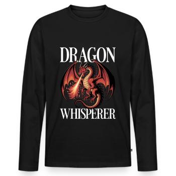 Fantasy Dragon Mythical Creatures - Men's Premium Organic Long Sleeve Shirt - black - Front - Nico (187cm)
