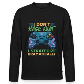 Gamer Gaming Controller Video Game - Männer Premium Bio Langarmshirt - Schwarz - Vorne - Nico (187cm)