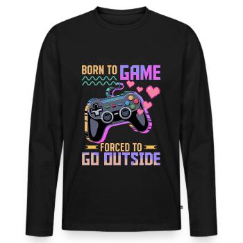 Gamer Gaming Controller Video Game - Männer Premium Bio Langarmshirt - Schwarz - Vorne - Nico (187cm)