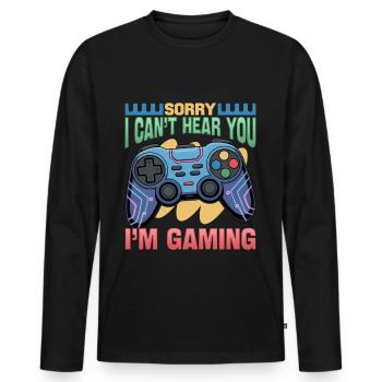 Gamer Gaming Controller Video Game - Männer Premium Bio Langarmshirt - Schwarz - Vorne - Nico (187cm)