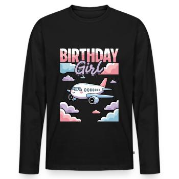 Avion Enfants Voyage Pilote Tout-petit - T-shirt manches longues Premium bio Homme - noir - Devant - Nico (187cm)