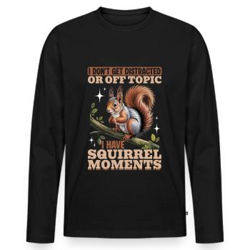 Squirrel funny Animal - Men's Premium Organic Long Sleeve Shirt - black - Front - Nico (187cm)