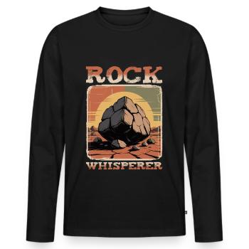 Rocks Geode Hunter Rock Collector Geology - Men's Premium Organic Long Sleeve Shirt - black - Front - Nico (187cm)