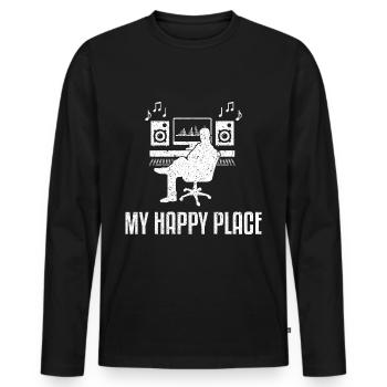 Tontechniker Sound Audio Engineer - Männer Premium Bio Langarmshirt - Schwarz - Vorne - Nico (187cm)