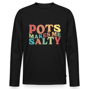 Dysautonomia Awareness Chronic Illness - Men's Premium Organic Long Sleeve Shirt - black - Front - Nico (187cm)