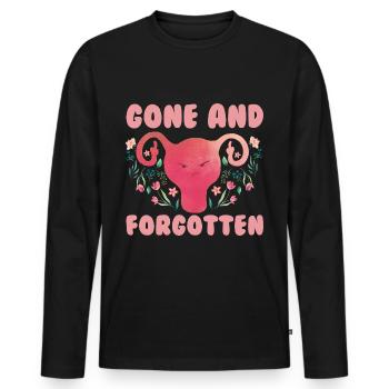 Uterus Gebärmutter Operation - Männer Premium Bio Langarmshirt - Schwarz - Vorne - Nico (187cm)