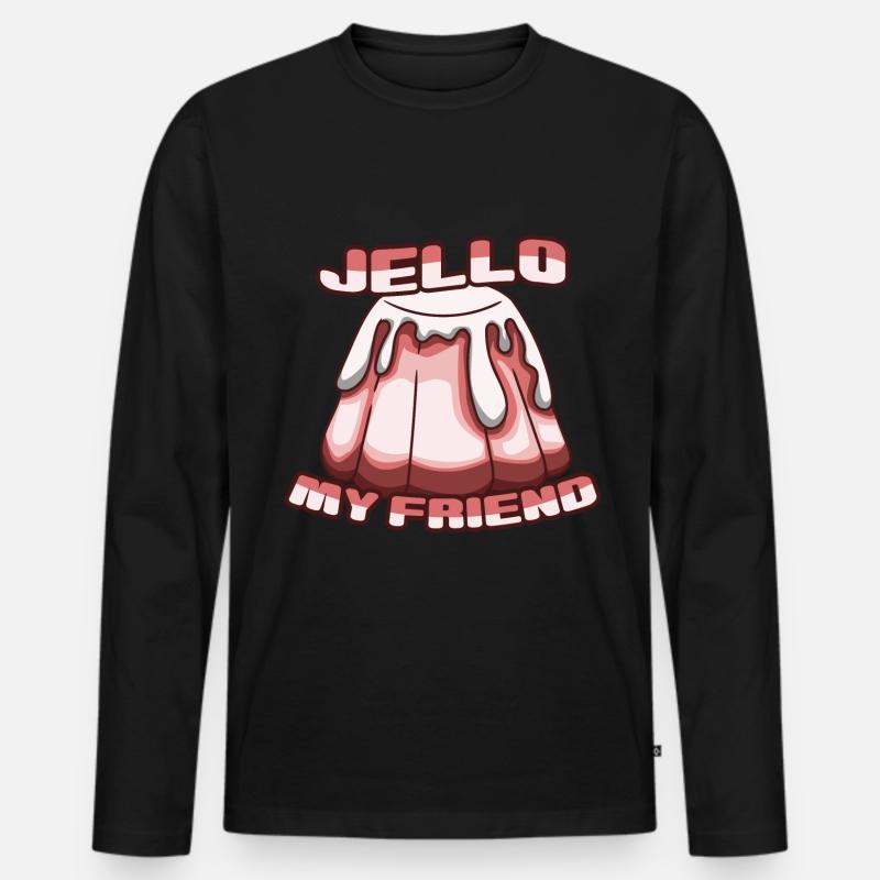 Wackelpudding - Männer Premium Bio Langarmshirt - Schwarz
